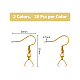 DICOSMETIC 40Pcs 2 Colors Earring Hooks with Pinch Bails Golden French Earring Hooks Ball Dots Ear Wires Ear Ball Hooks with Pendant Clasp Stainless Steel Earring for DIY Earring Making STAS-DC0013-60-2
