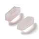 Perles pointues à double borne en quartz rose naturel G-G012-13-2