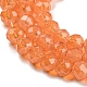 Cuisson des brins de perles de verre transparentes peintes DGLA-A034-J3mm-B03-4