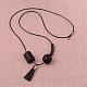 Tibetan Style Alloy Adjustable Leather Cord and Suede Cord Pendant Necklaces NJEW-K050-02B-1