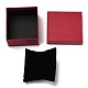 厚紙のブレスレットボックス  中に枕が入っている  長方形  サクランボ色  8.2x8.9x5.4cm CBOX-Q037-01B-2