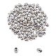 Unicraftale alrededor de 100 piezas de cuentas espaciadoras de barril de 1.8 mm de agujero pequeño de acero inoxidable cuentas sueltas espaciadores de cuentas de metal superficie lisa que encuentra para hacer joyas de diy color de acero inoxidable 4 mm de diámetro STAS-UN0007-14P-1