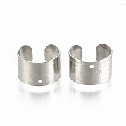 304 Stainless Steel Cuff Earrings STAS-S078-18