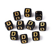 Непрозрачные акриловые бусины куб SACR-T035-20D