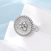 Латунные микро проложить манжеты кольца кубического циркония RJEW-D323-05P