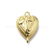Латунные сердечки-бантики KK-K400-49G-02