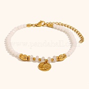 Браслеты с подвесками из круглых бусин из натуральных драгоценных камней JI6554-2