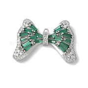 Подвески из латуни с микропаве из кубического циркония и стеклом KK-U052-27P-02