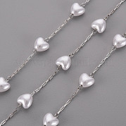 Handmade ABS Plastic Imitation Pearl Beaded Chains STAS-T052-39P