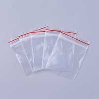 PandaHall Plastic Zip Lock Bags, Resealable Packaging Bags, Top Seal, Self Seal Bag, Rectangle, Clear, 6x4cm, Unilateral Thickness: 0.05mm