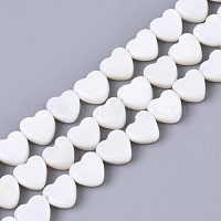 Natural Sea Shell Beads Strands, Dyed, Square Heishi Beads, White,  1~3.5x4.5~10x4.5~10mm, Hole: 0.5mm, 16.1 inch~16.9 inch