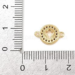 Подвески-пончики с латунными подвесками-подвесками из прозрачных кубических цирконий&nbsp;KK-L251-09G-01