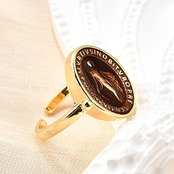 Латунные эмалевые регулируемые манжеты&nbsp;RJEW-G349-01G