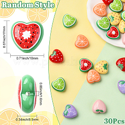 30 шт. Непрозрачные акриловые бусины&nbsp;MACR-SP0002-10