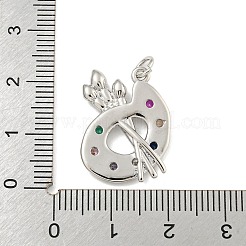 Стойки покрытие латунь проложить красочные кубический цирконий подвески&nbsp;X-KK-Z048-05P