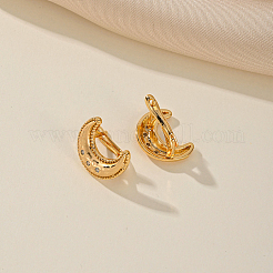 Серьги-кольца из латуни в форме луны&nbsp;ZD1343
