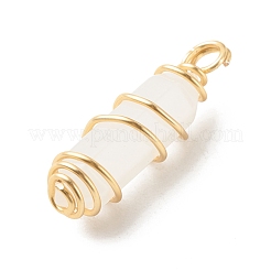 Colgantes puntiagudos de doble terminal de jade blanco natural&nbsp;PALLOY-JF01685-05