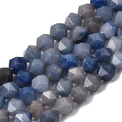 Природные голубые авантюрин бисером пряди&nbsp;G-Z119-A38-01