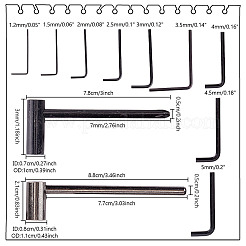 1 jeu de clés pour tige de réglage de guitare en acier au carbone&nbsp;TOOL-DR0001-07