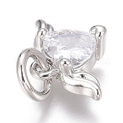 Латунные микропаве прозрачные кубические циркониевые подвески ZIRC-O035-26P