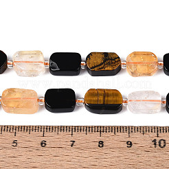 Нити из бусин из натурального обсидиана&nbsp;G-N358-02A-05