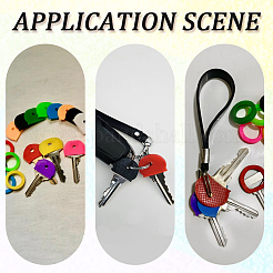 64 шт. ПВХ пластиковый нескользящий водонепроницаемый многоразовый чехол для ключей&nbsp;AJEW-SP0002-72A