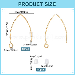 50 шт. крючки для сережек из нержавеющей стали 304&nbsp;STAS-ME0001-51G