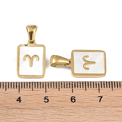 Costellazioni pendenti in conchiglia bianca naturale&nbsp;STAS-M338-01I-G