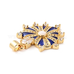 Латунные микропаве прозрачные подвески с фианитом&nbsp;ZIRC-Z018-07G