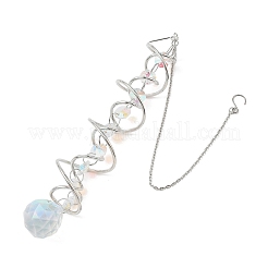 Hängende Sonnenfänger aus Eisenspirale&nbsp;HJEW-F025-01G-02