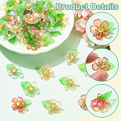 100 шт. акриловые цветочные подвески&nbsp;PALLOY-CJ00113