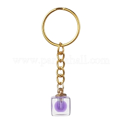 8 шт. кубические прозрачные пластиковые подвески-брелки&nbsp;KEYC-JKC00735