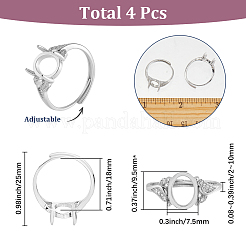 4 шт. латунные регулируемые кольца&nbsp;KK-SC0007-03
