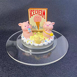 60шт акриловые плоские круглые фигурки дисплей базы KY-FG0001-10