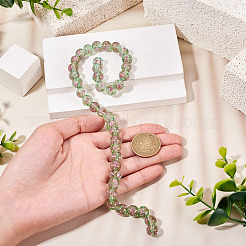 1 нить бусины ручной работы из песочного золота в технике лэмпворк&nbsp;LAMP-TA0002-09F