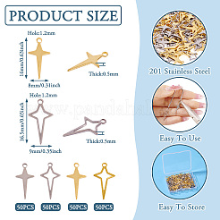 200 шт. 4 стиля подвески из нержавеющей стали 201 STAS-TA0002-95