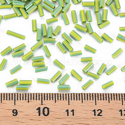 Непрозрачные цвета двухцветные стеклянные бусины из стекляруса&nbsp;SEED-T006-02A-02