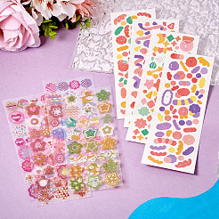 6 стиль лазерных пластиковых наклеек&nbsp;AJEW-TA0001-62