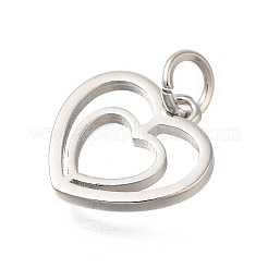 Dijes de latón chapado con forma de corazón&nbsp;LS-KK-I716-21A-P