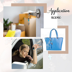 20шт брелок из 5-х видов смешанных бусин из драгоценных камней и синтетических бирюзовых бусин&nbsp;KEYC-GA0001-05