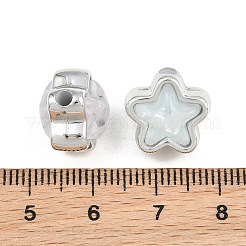 Perline acriliche opache placcate in platino&nbsp;AC-CBA15BB-08