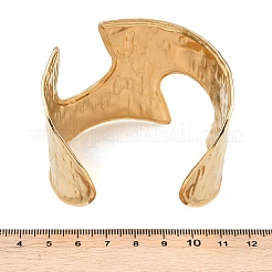 Bracciali rigidi in acciaio inossidabile 304 martellato&nbsp;BJEW-Z164-01G
