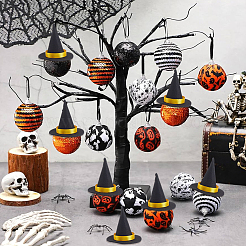 12 шт. мини-шляпки ведьмы из полиэстера&nbsp;AJEW-CP0009-35B