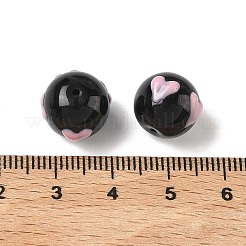 Стеклянные эмалевые бусины ручной работы&nbsp;GLAA-K070-45A