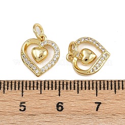 Pendentifs avec zircon cubiques à micro-pavés en laiton&nbsp;ZIRC-I367-05G-07