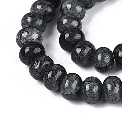 Выпечки нарисованные потрескивание стеклянные бусины пряди&nbsp;DGLA-N020-01A-08