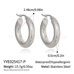 Boucles d'oreilles créoles huggies en acier inoxydable 304&nbsp;VO5499-2