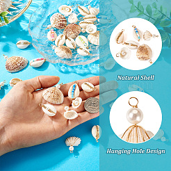 36 шт. 6 подвески из натуральной ракушки&nbsp;FIND-TA0004-84