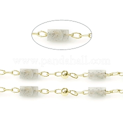 Chaînes de perles de labradorite naturelle faites à la main de 3.28 pied&nbsp;X-CHC-E021-01E