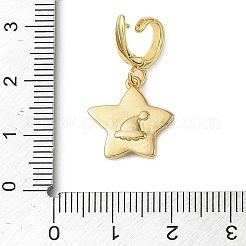 Рождественские украшения в виде звезд из латунных страз KK-H498-01G-02